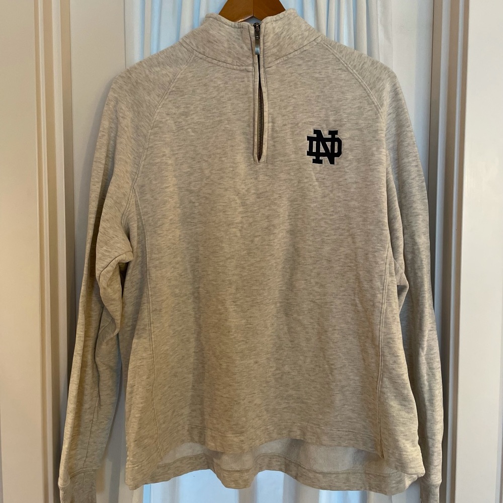 Jansport Tan Feather Notre Dame Quarter Zip